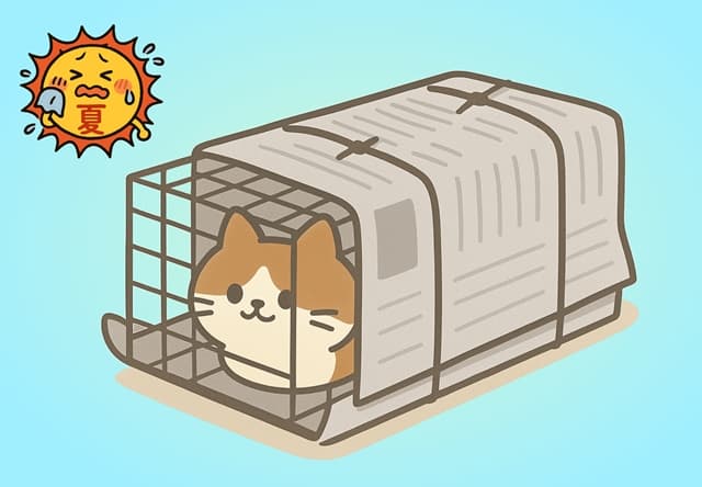 夏・新聞紙イラスト